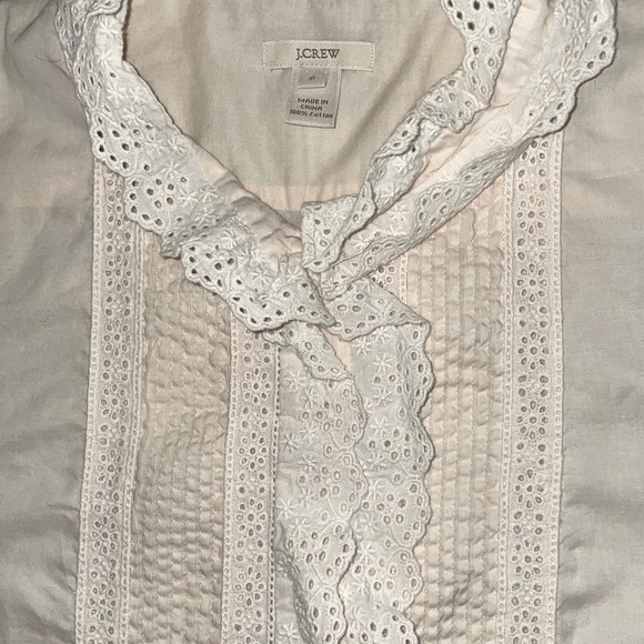 J. Crew * Sleeveless Ruffled Blouse * Size 6 - Picture 3 of 4